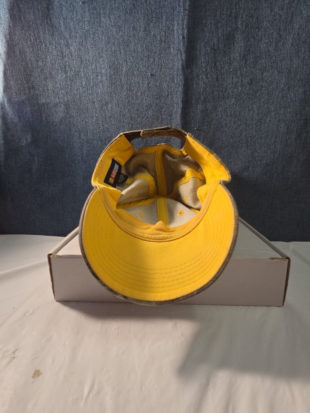 NASCAR Sprint Cup Series Camo Hat Yellow Underbill Adjustable Racing Cap Vintage - Picture 12 of 16